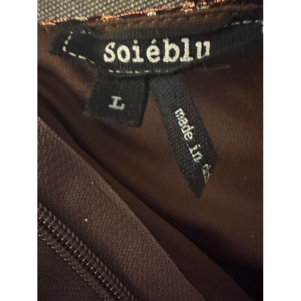 Soieblu Bronze Metallic Ruched High Low‎ Mermaid Gown Dress Womens Large L - Picture 2 of 9